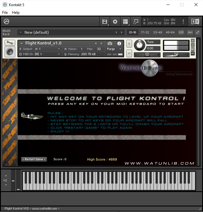 “Flight Kontrol” — un jeu qui se joue directement dans Kontakt !