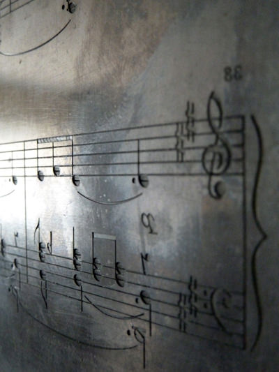 Henle, plaque de gravure musicale