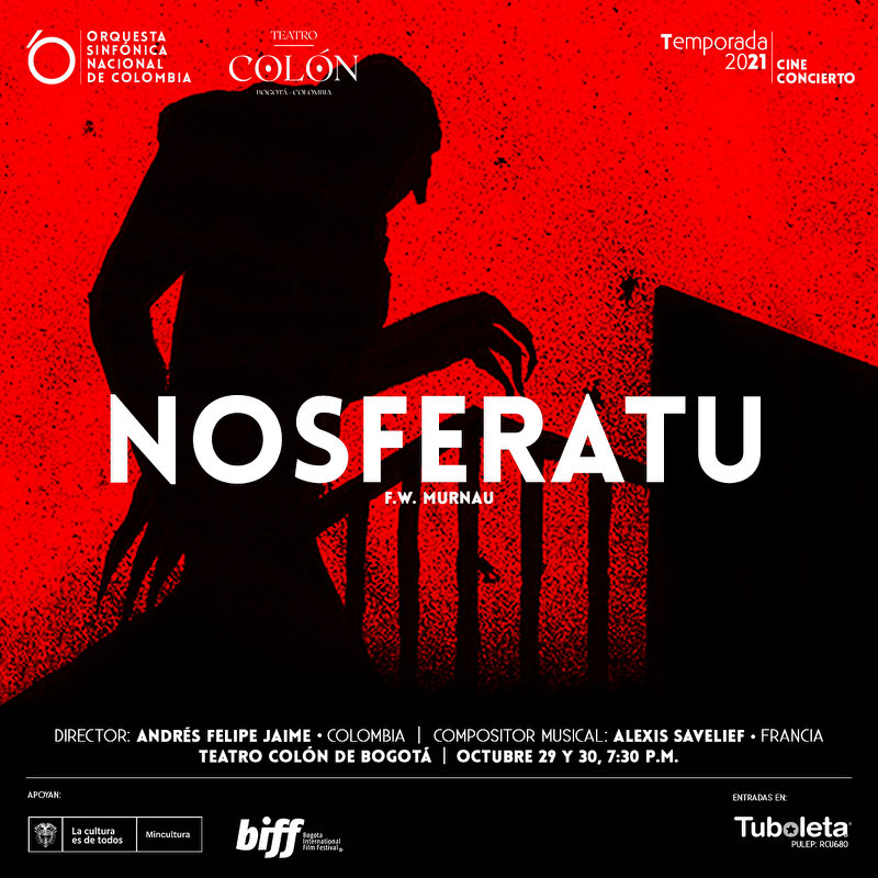 Vidéo promotionnelle du ciné-concert “Nosferatu” par l’Orchestre Symphonique National de Colombie