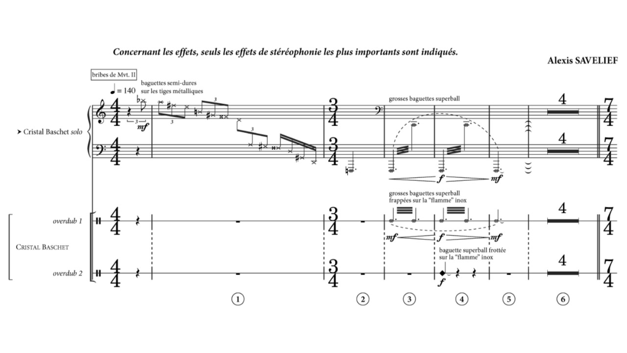 Partition (Conducteur) du Teaser #1 “Teaser Advertising” de “Leading Astray”, Concerto pour Cristal Baschet & Orchestre de Alexis Savelief